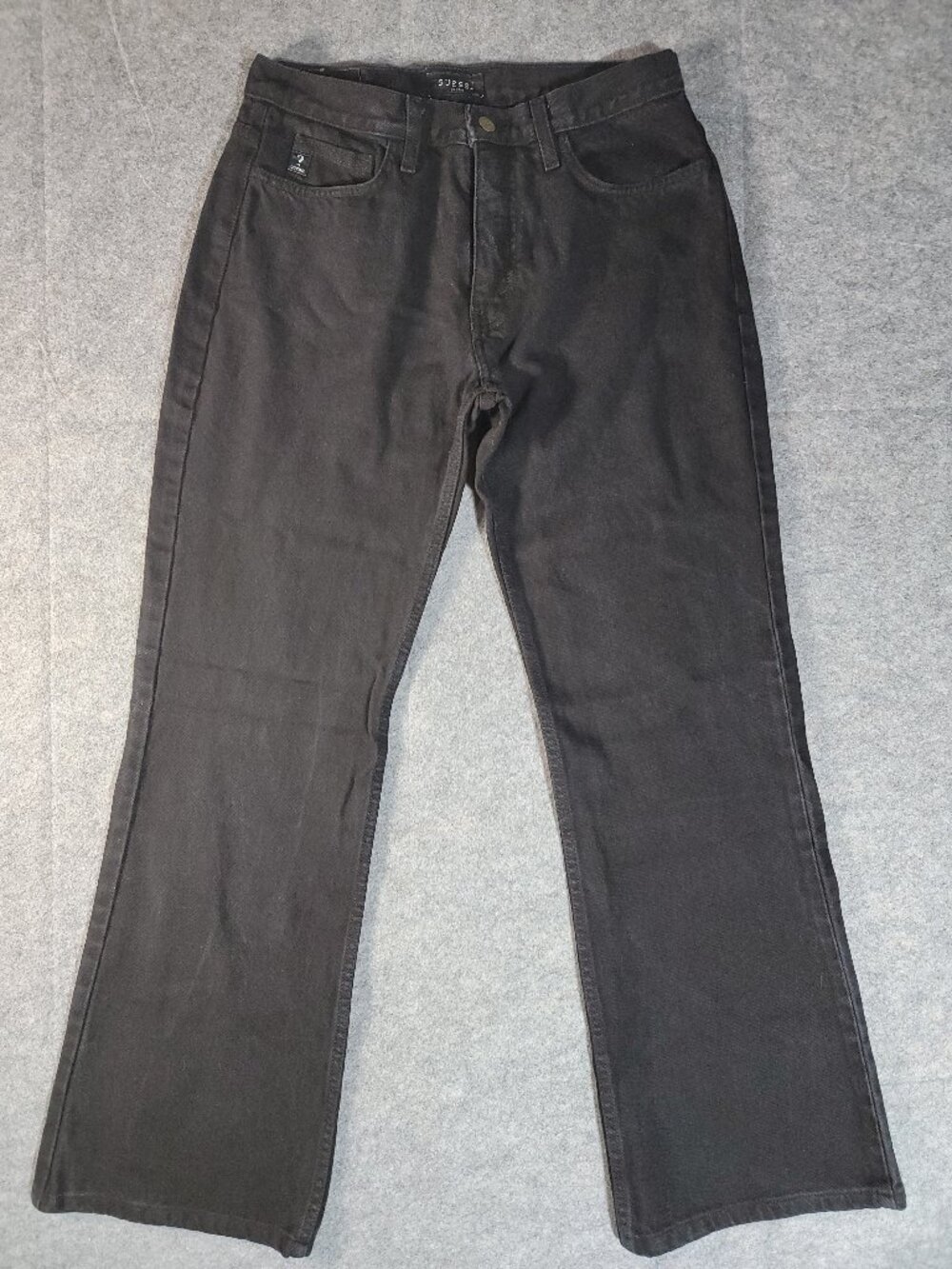 Vintage 90s Guess USA Jeans Mens Size 31 Black Denim Bootcut Made In Canada Y2K